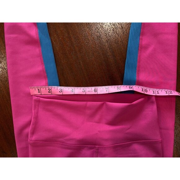 NWT Peloton Show Up Rib Leggings Womens Size Small Pink & Blue $98 - Picture 6 of 9